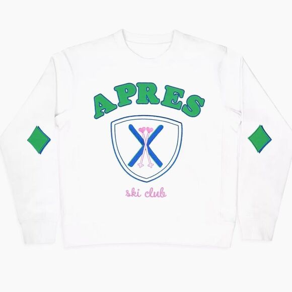 NWOT Iscream Girl's Theme Apres Logo Cotton Sweatshirt Sz Large (14) - Picture 1 of 7